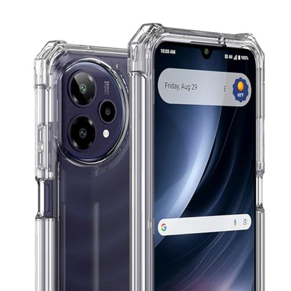 DpS for Cricket Icon Plus 2026/At&t Verge 2 Case 3-in-1,Cricket Iconplus 2026 with Screen Protector, Dual-Layer Case Full Body,At&t Verge 2 Hard PC Bumper & Silicone Back Cover.(Clear) - color: A_Clear