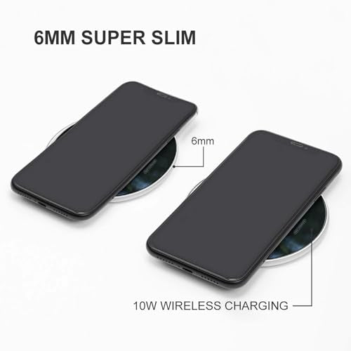 Water Lily Wireless Charger 10W Fast Charging Pad Anti-Slip Qi Certified Wireless Charging Pad Charging Station Portable Phone Charger for All Wireless Charging Smartphone