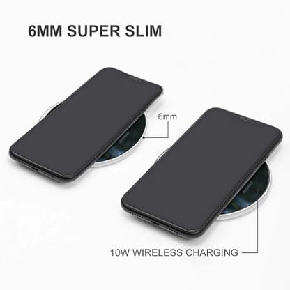 Water Lily Wireless Charger 10W Fast Charging Pad Anti-Slip Qi Certified Wireless Charging Pad Charging Station Portable Phone Charger for All Wireless Charging Smartphone