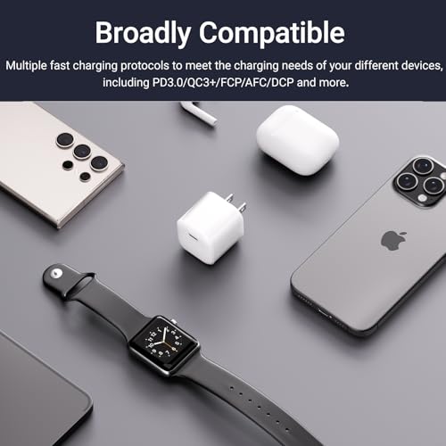 33W USB C Charger, GaN Type C Charger Block, Fast Charging for iPhone 17/16/15/14/13/12/11 Series, Galaxy S26/S25/24,Google Pixel and More Android Device