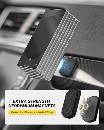 Scosche MagicMount Flush Extra Strength Magnetic Car Mount for Dashboard and Flat Surfaces, Low Profile Car Cell Phone Holder with Thick Metal Plate, Compatible with iPhone and Android, Not MagSafe - size: 1 Pack, style: Extra Strength - Adhesive Flush