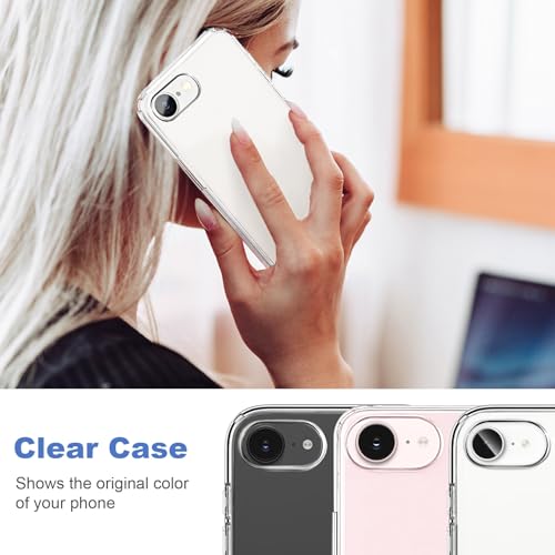 JJGoo for iPhone 17e Case for iPhone 16e Case Clear, Soft Transparent Shockproof Protective Slim Thin Phone Case Cover for 16e / 17e | Soft Transparent, Shockproof, Protective, Slim Thin - color: Clear