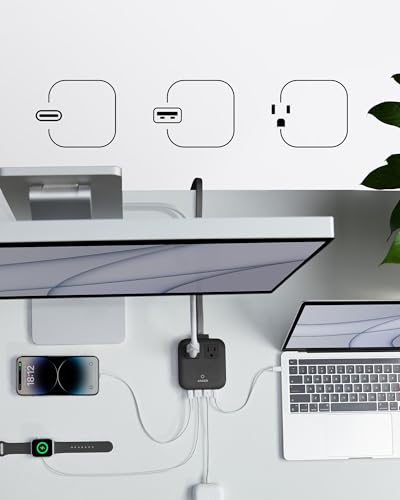 Anker Travel Power Strip, Anker Nano 67W Max 6-in-1 USB C Charger, 2 USB C - color: Black Stone