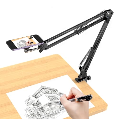 VRIG Overhead Phone Mount Stand for Bed with Magsafe, Articulating Arm Cell Phone Holder for Desk, Cell Phone Holder for Live Streams, Zoom Calls, Online Teaching, Selfies, Remote Working - size: Standard Model