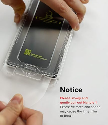 Ringke for Samsung Galaxy S25 / S24 Screen Protector [Easy Slide, 2 Pack] | Easy Installation with Alignment Tool, Case Friendly Premium 9H Hardness Tempered Glass - size: Galaxy S25 / S24