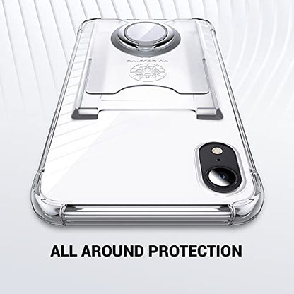 Shields Up for iPhone XR Case with Card Holder Stand, Wallet Case, Clear - color: Clear, size: iPhone XR