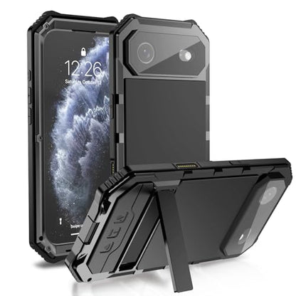 Lunivop Compatibility with iPhone Air Case 6.5'' 2025 Heavy Duty with Built in Screen Protector Lens Protection Rugged Stand 360 Full Body Military Grade Metal Bumper Phone Cases Men 17 Air Black - color: Black, size: iPhone 17 Air 6.5 2025