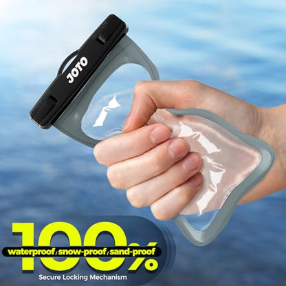 JOTO Up to 7" Universal Waterproof Phone Case for iPhone 17 Air 16 15 14 13 12 11 Plus Pro Max, IPX8 Cellphone Dry Bag XR X SE, Galaxy S23 S22 S21 S20+ S20 S10 Plus Note, Pixel -Grey - color: Grey, size: 1 Pack