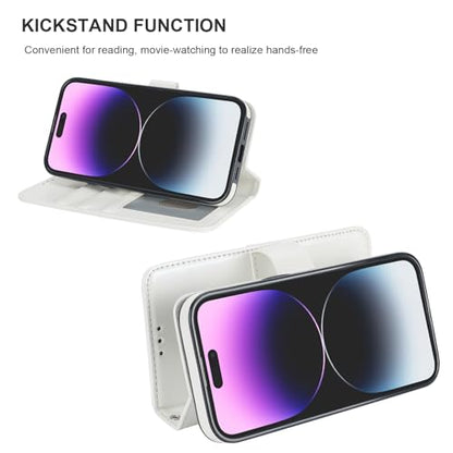 Bocasal for MagSafe Wallet Case Card Holder for iPhone 13 Pro, White - color: White for MagSafe