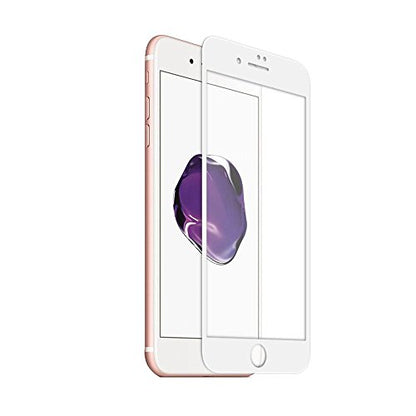 IFLASH iPhone 8, 7 Full Cover Screen Protector, [2 Pack] Full Coverage Tempered Glass Screen Film for Apple iPhone 8, 7 4.7” Inch - Bubble Free/edge-to-edge Screen Protector - White - color: iPhone 7/8 4.7" (White)