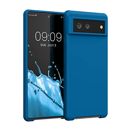 kwmobile Case Compatible with Google Pixel 6 Case - TPU Silicone Phone Cover with Soft Finish - Blue Reef - color: Blue Reef, size: Pixel 6