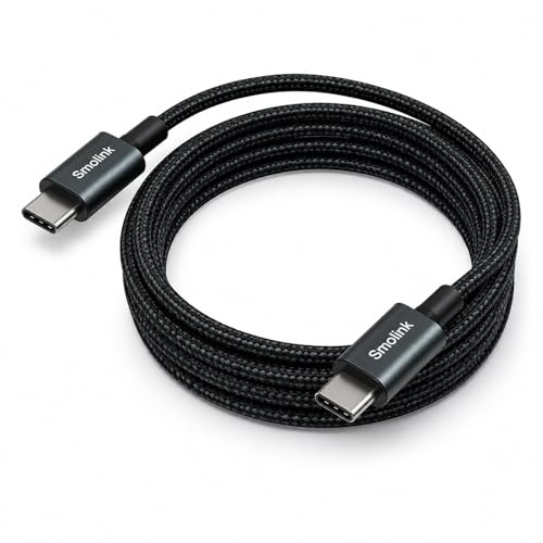 Smolink USB C to USB C Cable 9FT, 60W Fast Charging Cable - color: Black-9Ft