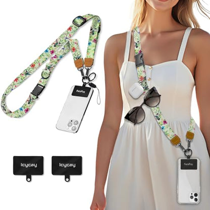 Icycay Phone Lanyard Crossbody Strap Neck Adjustable Teacher Women Birds - color: Bird
