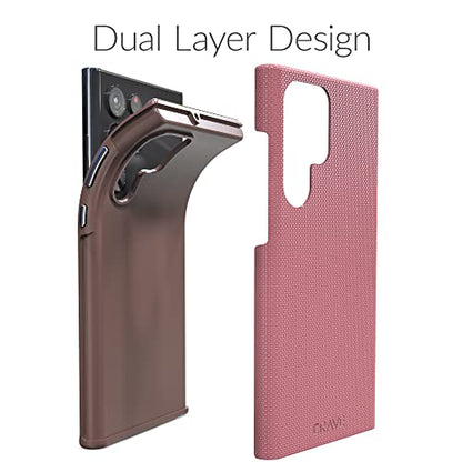 Crave Galaxy S22 Ultra Case, Shockproof Protection Dual Layer Case for Samsung Galaxy S22 Ultra 5G (6.8 inch) - Berry - color: Berry, size: Galaxy S22 Ultra