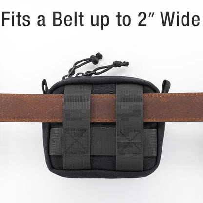 Tintris Belt Pouch for Men Women YKK Zippers, EDC Belt Pouch Bag Waist Pack for Hiking, Traveling, Outdoors, Water Resistant, Tough Waxed Canvas, Black - style: Side Gusset Design