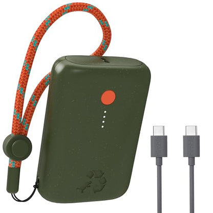 Nimble Champ Portable Charger, 10000mAh Power Bank, 20W Dual USB-C Charging - color: Outdoor Green