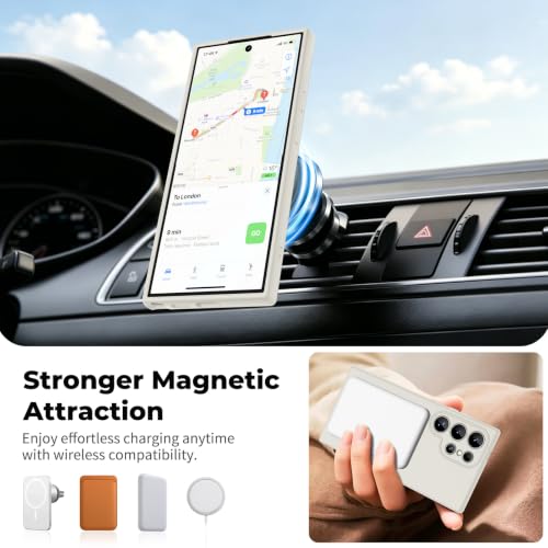 zapica Magnetic for Samsung Galaxy S24 Ultra Case, Creamy White - color: Creamy White, size: Samsung Galaxy S24 Ultra 6.8''