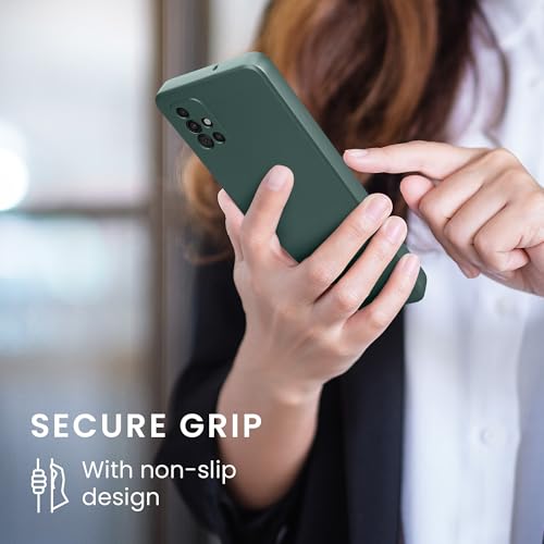 kwmobile Case Compatible with Samsung Galaxy A51 Case -Soft TPU Back Phone Cover - with Metallic Look - Metallic Teal - color: metallic teal, size: Galaxy A51
