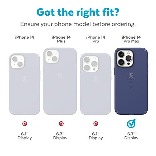 Speck Clear iPhone 14 Pro Max Case - Drop Protection with Scratch Resistant Dual Layer Slim Phone Case for 6.7 Inch iPhones 14 Pro Max - Anti-Yellowing & Anti-Fade Case - GemShell - color: Clear/Clear