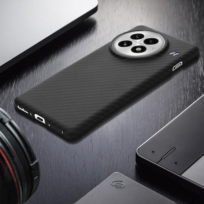 kalibri Aramid Fiber Case Compatible with OnePlus 13 - Case Super Slim Strong Protective Phone Cover - Black Matte - size: 13