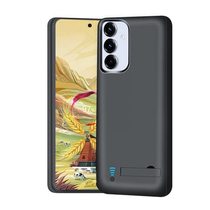 Battery Case for Samsung Galaxy S25+/ S25 Plus/ S24+/ S24 Plus, 5000mAh Rechargeable Extended Battery Charging Charger Case, Add 100% Extra Juice (6.7 Inches) Black