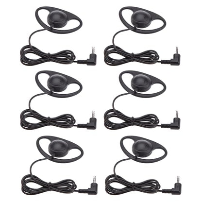 Sanpyl Single Ear Headphone, Lightweight Mono Headset with Soft Ear Cushion and 3.5mm L Shaped Plug, for Tour Guide System Call Center Gaming VoIP Meetings (6pcs) - size: 6pcs