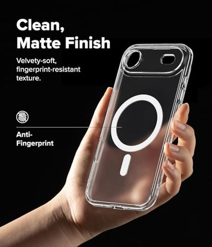 Ringke for iPhone Air Case [Fusion Magnetic Matte Clear] | Compatible with MagSafe, Oil & Dirt Resistant, Anti-Fingerprint Technology Prevents Oily Smudges, Feels Velvety Soft - size: iPhone Air