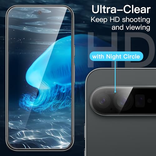 JETech Screen Protector for Google Pixel 10 Pro, 2+2 Pack - size: Pixel 10 Pro