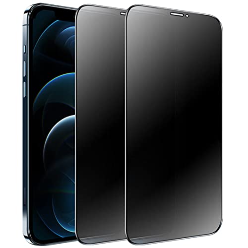 2 Pack Compatible with iPhone 12 Pro Max 6.7" Matte Privacy Screen Protector, Anti-Glare Anti-Spy Scratch Resistant Tempered Glass Film, Anti-Shatter, Rounded Edge Full Coverage