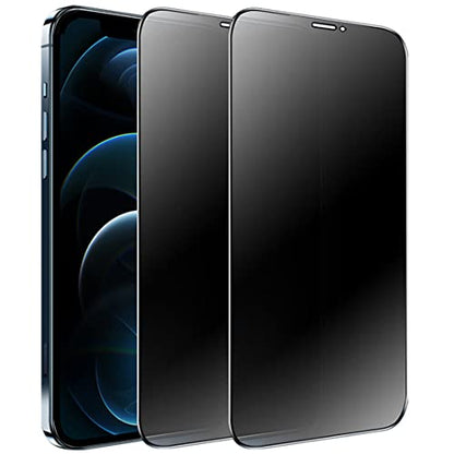 2 Pack Compatible with iPhone 12 Pro Max 6.7" Matte Privacy Screen Protector, Anti-Glare Anti-Spy Scratch Resistant Tempered Glass Film, Anti-Shatter, Rounded Edge Full Coverage