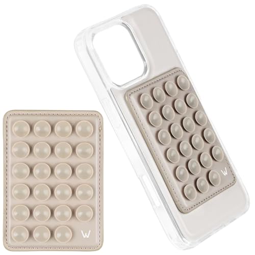Walli Cases Silicone Suction Cup Mount for iPhone, Fits Walli Magnetic Case - color: Beige