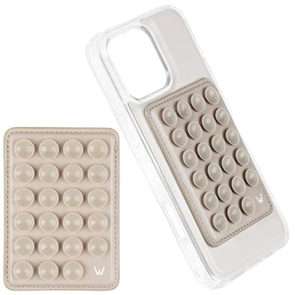 Walli Cases Silicone Suction Cup Mount for iPhone, Fits Walli Magnetic Case - color: Beige