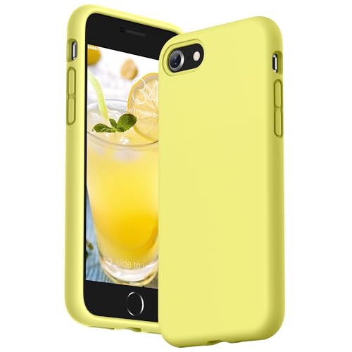 SURPHY Designed for iPhone SE Case, iPhone 8 Case, iPhone 7 Case, Liquid Silicone Phone Case for iPhone se 3rd 2nd SE 2022 SE 2020, Yellow - color: Yellow