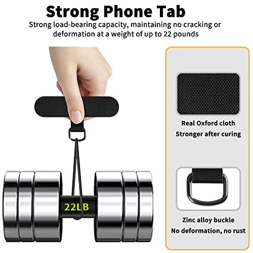 TACOMEGE Cell Phone Tether Tab, Phone Lanyard Patch, Black