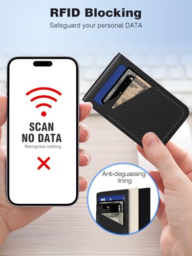 TopMade for MagSafe Wallet with Stand, 5 Cards Holder with RFID Blocking, Magnetic Card Holder for iPhone 17/16/15/14/13/12 Series(Not for mini), Adjustable Magnetic Phone Wallet Stand, Black