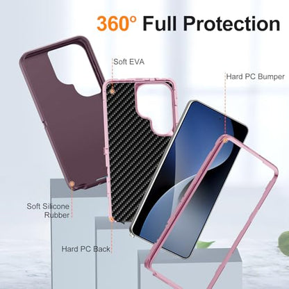 Shockproof Case for Samsung Galaxy S26 Ultra 6.9 inch,Heavy Duty Rugged Military Grade Protection,Hard Sturdy Phone Cover for Samsung S26 Ultra,Pink Purple - color: Pink Purple