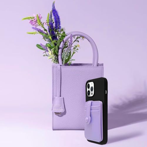 M-Plateau Phone Wallet Stick On – Adhesive Card Holder, Durable & Stylish Multi-Functional Wallet Attachment for Cell Phones, Secure and Slim with Adhesive(Lavender) - color: Lavender