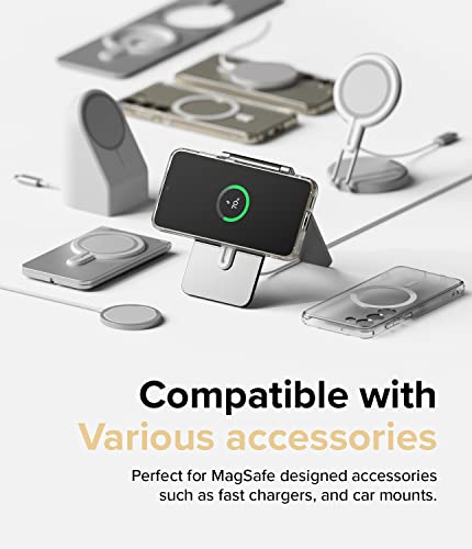 Ringke for Samsung Galaxy S23 Case [Fusion Magnetic Matte Clear] | Compatible with MagSafe, Oil & Dirt Resistant, Anti-Fingerprint Technology Prevents Oily Smudges, Feels Velvety Soft - size: Galaxy S23