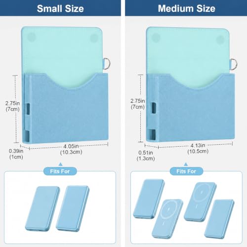 Power Bank Case for Anker 622/621/Nano 5000mAh Wireless Charging Battery - color: Blue, size: 4.13*2.75*0.51inch