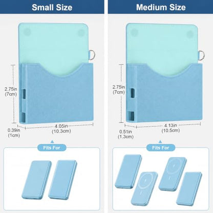 Power Bank Case for Anker 622/621/Nano 5000mAh Wireless Charging Battery - color: Blue, size: 4.13*2.75*0.51inch