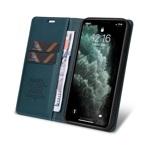 Caseurban Compatible with iPhone 11 Pro Wallet Case PU Leather Flip Folio Case with Card Holder Magnetic Closure Shockproof Protective Phone Cover Blue - color: Blue, size: iPhone 11 Pro