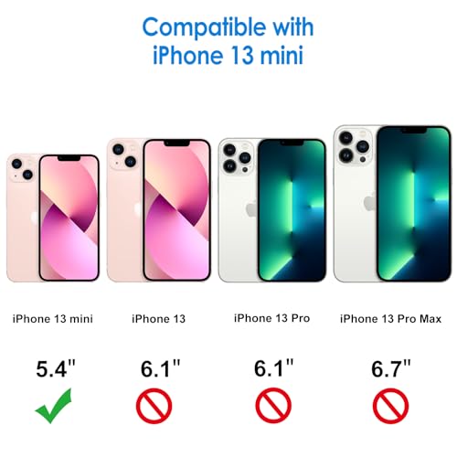 JETech Case for iPhone 13 mini, Anti-Yellowing, Pink | Shockproof Protection, Scratch Resistant Hard PC Back, Durable Transparent TPU Bumper - color: Pink