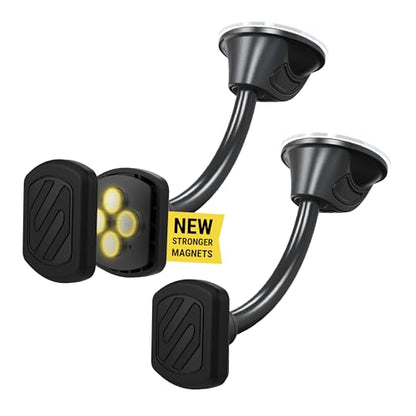 Scosche MXWDL Magnetic Cell Phone Holders for Your Car Dash/Windshield, Suction Cup Phone Holder Car Mount with Extra Strong Magnet, Thick Metal Plate Compatible with iPhone, Samsung and More, 2 Pack - size: 2 Pack, style: Extra Strength - Flex Window / D