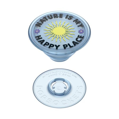 PopSockets Adhesive Phone Grip, Holder, Phone Stand, Plant-Based - Nature - color: Nature Is My Happy Place Translucent