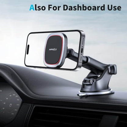 APPS2Car Magnetic Phone Holder for Car, Dashboard Windshield Phone Mount