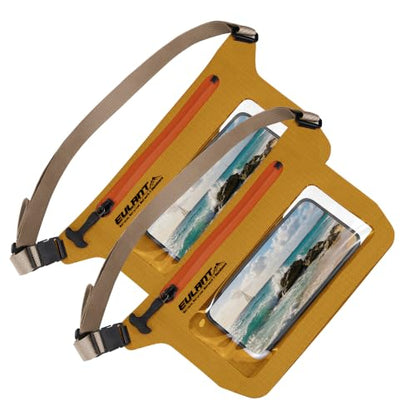 IPX8 Waterproof Phone Pouch,Reusable Fanny Pack Dry Bag | Fanny Pack Dry Bag with Screen Touch Sensitive for Beach Swimming,Boating,Kayaking,Rafting - color: Yellow, size: 2 PC