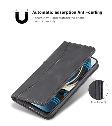 Asuwish Flip Wallet Phone Case for OnePlus Nord N30 5G/CE 3 Lite with Tempered Glass Screen Protector Magnetic Closure Folio Cover Credit Card Holder Slot Stand Oppo K11x/One Plus 1 1+ N 30/CE3 Black - color: Black