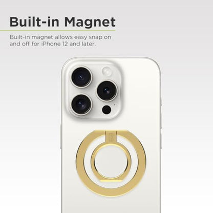 PureGear Magnetic Phone Grip for MagSafe, 360° Ring Kickstand - color: Gold