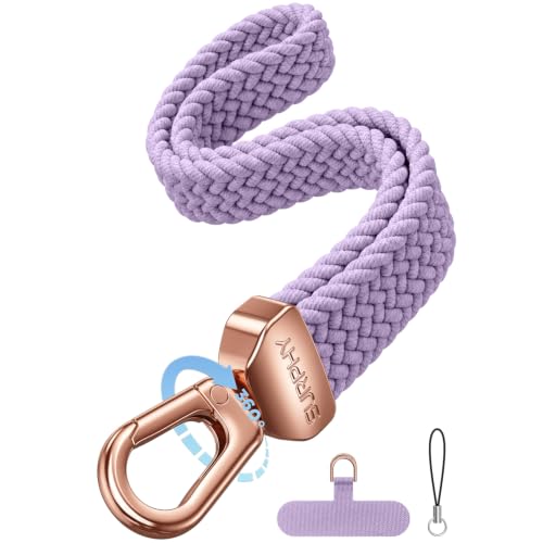 SURPHY Elastic Phone Wrist Strap, Phone Lanyard, Key Chain Lanyards - color: Purple