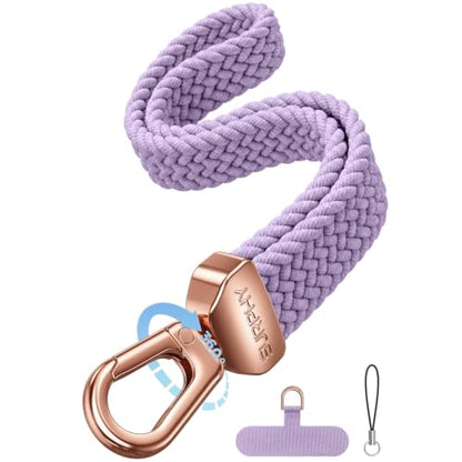 SURPHY Elastic Phone Wrist Strap, Phone Lanyard, Key Chain Lanyards - color: Purple